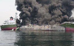 Tàu chở dầu ngàn tấn nổ dữ dội trên biển Nhật Bản