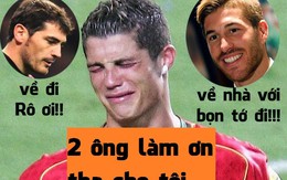 Ảnh chế: Casillas, Ramos thi nhau "ám" Ronaldo