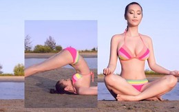 Nhức mắt với kiểu tập yoga của Lê Kiều Như