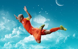 Ảnh chế: Robben "bay giữa ngân hà" đầy ngoạn mục