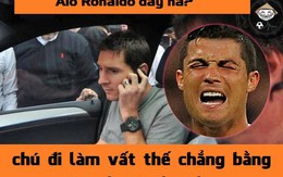 Ảnh chế: Ronaldo "khóc thét" vì không biết trốn thuế như Messi