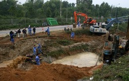 Lại vỡ đường ống dẫn nước Sông Đà