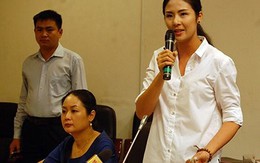 Hoa hậu Ngọc Hân góp ý dự thảo văn kiện Đại hội Đảng