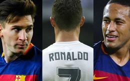 Neymar tranh Quả bóng vàng 2015 với Ronaldo và Messi