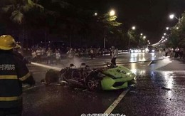 Siêu xe Lamborghini cháy ngùn ngụt, tài xế chết thảm