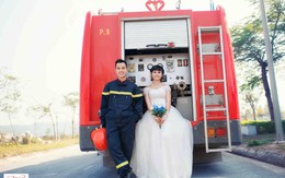 Bộ ảnh cưới độc đáo của chàng lính cứu hỏa