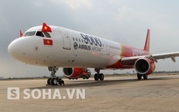 Cận cảnh máy bay A321 thứ 9.000 của Airbus bàn giao cho VietJet