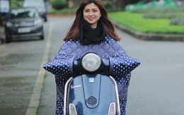 Hà Nội: Xôn xao mốt "chiếc chăn gió ấm" dành cho quý cô đi xe máy!