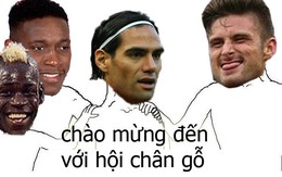 Welbeck, Balotelli hớn hở đón Falcao nhập "hội chân gỗ"