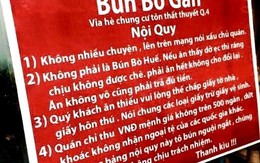 Quán bún bò có nội quy lạ và "độc chiêu" tiếp thị