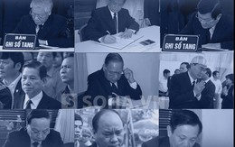 Infographic: Cận cảnh nét bút, cảm xúc của lãnh đạo trong sổ tang ông Bá Thanh