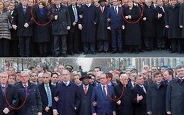 Thủ tướng Đức Merkel “biến mất” khỏi bức ảnh tuần hành ở Paris