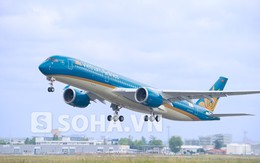 Máy bay Airbus A350 đầu tiên của Vietnam Airlines bay thử gần 4h