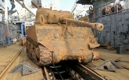 [Ảnh] Quân đội Nga trục vớt được xe tăng Mỹ dưới biển Barents