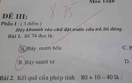 Tranh cãi nảy lửa bài toán "bảy mươi bốn" hay "bảy mươi tư"