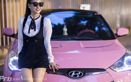 Cận cảnh Hyundai Veloster màu hồng Hello Kitty của bà mẹ 9x Hà thành