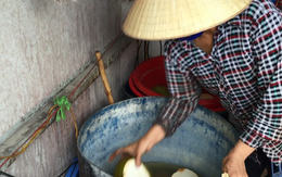 Dùng bột ăn mòn da tay để tẩy trắng dừa tươi ở Sài Gòn
