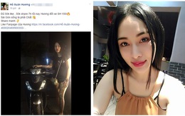 Hành động phản cảm: "Hot girl" Hồ Xuân Hương hứa đốt xe SH nếu có đủ... like