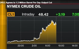 Giá dầu tăng vọt hơn 7% sau khi OPEC quyết định cắt giảm sản lượng