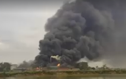 Cháy lớn tại công ty sản xuất giấy ở Bắc Ninh