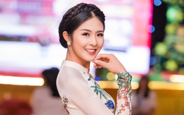 Hoa hậu Ngọc Hân xuất hiện chớp nhoáng tại sự kiện