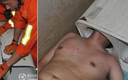 "Máy giặt nuốt người" tại Trung Quốc : Thò đầu kiểm tra máy giặt, bị hút luôn vào trong rút mãi không ra