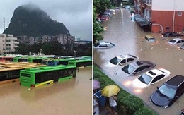 Chùm ảnh: Cảnh tượng lụt lội khủng khiếp ở Trung Quốc