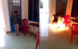 Hùa theo phong trào "nói là làm", nữ sinh cấp 2 tẩm xăng đốt trường học