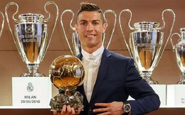 Choáng với bộ sưu tập danh hiệu của Ronaldo trong năm 2016