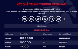 Thêm một người trúng giải đặc biệt của Vietlott trị giá gần 65 tỷ đồng