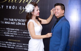 Nhan sắc vợ ca sĩ Đăng Dương gây chú ý trong họp báo của chồng