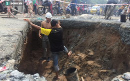 Hố tử thần rộng gần 4m xuất hiện trên đường phố Sài Gòn sau cơn mưa lớn