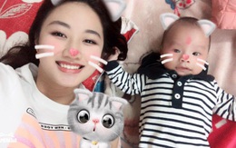 Hoa hậu Thu Ngân bất ngờ khoe con trai 2 tháng tuổi với chồng đại gia