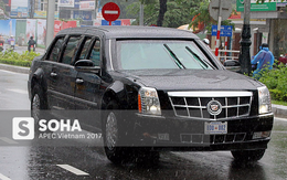 Dàn xe của tổng thống Trump hộ tống siêu xe Cadillac One The Beast xuất hiện trên phố Đà Nẵng