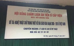 Luận án TS về nghệ thuật chữ trên bìa sách: "Nhận xét trên Facebook là ý kiến cảm tính"