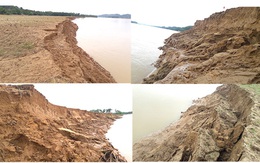 Video: Hàng trăm nghìn mét đất bị sông Lam "nuốt chửng" từng ngày