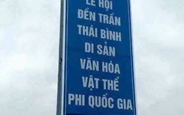 Lãnh đạo tỉnh Thái Bình lên tiếng về tấm biển "lạ" quảng cáo lễ hội đền Trần