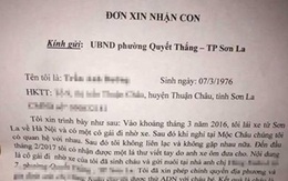 Lá đơn xin nhận con của tài xế sau lần cho thiếu nữ đi nhờ xe