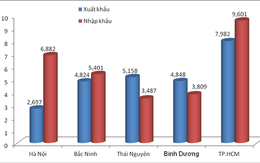 Hà Nội, TP.HCM nhập siêu hàng tỷ USD