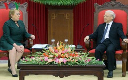 Tổng Bí thư Nguyễn Phú Trọng tiếp Tổng thống Cộng hòa Chile