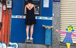 Cận cảnh cây ATM trong bức ảnh gây bão MXH: Cô gái bắc ghế rút tiền vì bậc thềm đã bị dỡ bỏ