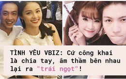 Tình yêu Vbiz: Cứ công khai là chia tay, âm thầm bên nhau lại ra "trái ngọt"!