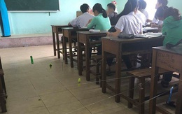 Màn giăng dây như ma trận để cô giáo không thể đi xuống kiểm tra vở của HS cấp 3