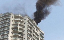 Cháy lớn tại chung cư cao cấp cạnh Hồ Tây - Hà Nội