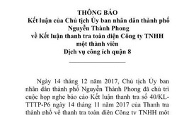 Hàng loạt cán bộ quận 8 bị xử lý