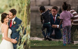 Đang chụp ảnh cưới, chú rể bất ngờ lao xuống sông vì lý do khiến ai cũng xúc động