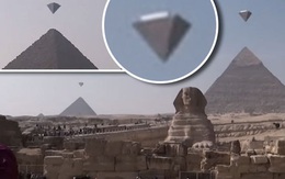 Bí ẩn UFO hình dáng lạ bay xung quanh kim tự tháp Giza ở Ai Cập