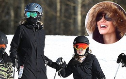 Angelina Jolie trượt tuyết với các con sau tin đồn giảm cân còn 34 kg