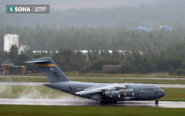 Siêu vận tải cơ Boeing C-17 Globemaster III chở đoàn tiền trạm Mỹ dự APEC hạ cánh xuống Đà Nẵng