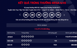 Khách hàng trúng giải Jackpot hơn 112 tỷ đồng của Vietlott